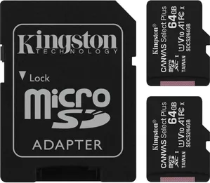 Карта памяти Kingston Canvas Select Plus microSDXC 2x64GB (с адаптером) фото
