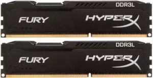 Комплект памяти HyperX Fury Black HX316LC10FBK2/8 DDR3 PC3-12800 2x4Gb  фото