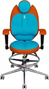 Кресло KULIK SYSTEM TRIO (оранжевый с бирюзовым) фото