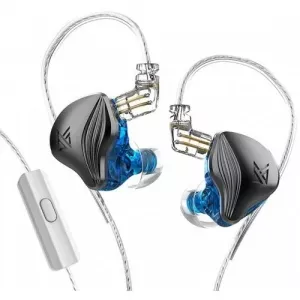 Наушники KZ Acoustics ZEX с микрофоном (серый/синий) фото