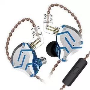 Наушники KZ Acoustics ZS10 Pro с микрофоном (блики синего) фото