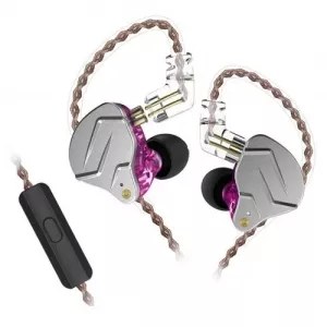 Наушники KZ Acoustics ZSN Pro с микрофоном (серебристый/фиолетовый) фото