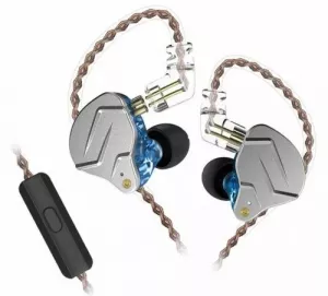 Наушники KZ Acoustics ZSN Pro с микрофоном (серебристый/синий) фото