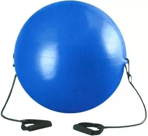Мяч гимнастический Leco с эспандером 85 см фото