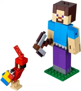 Конструктор Lego Minecraft 21148 Большие фигурки Minecraft, Стив с попугаем фото