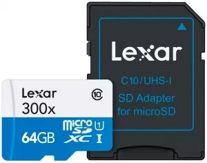 Карта памяти Lexar microSDXC 64Gb (LSDMI64GB1EU300A) фото