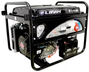 Бензиновый генератор Lifan БГ-6,0Э-3Ф фото