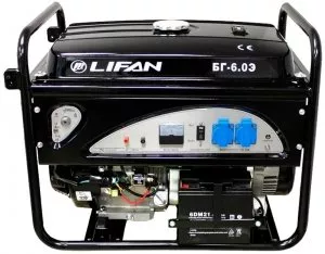Бензиновый генератор Lifan БГ-6,0Э фото