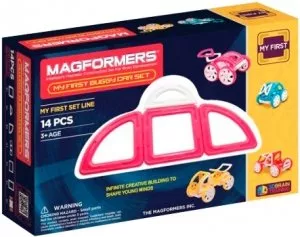 Конструктор Magformers My First Buggy Car Set Pink 63147 фото