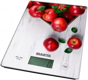 Весы кухонные Marta MT-1634 яблоневый сад фото
