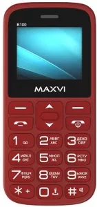 Мобильный телефон Maxvi B100 (винный красный) icon