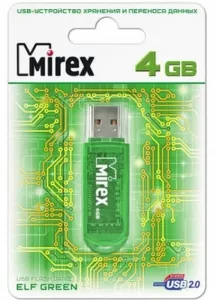 USB-флэш накопитель Mirex Elf Green 4GB (13600-FMUGRE04) фото