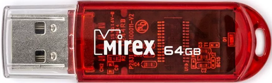USB-флэш накопитель Mirex ELF RED 64GB (13600-FMURDE64) фото