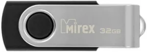 USB Flash Mirex Swivel Rubber 32GB (черный/серебристый) фото