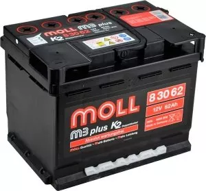 Аккумулятор Moll M3 plus K2 83062 (62Ah) фото