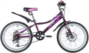 Детский велосипед Novatrack Alice 20 2021 (фиолетовый) фото