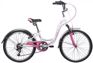 Велосипед NOVATRACK Butterfly 24 (белый/розовый, 2019) фото