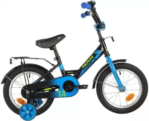 Детский велосипед Novatrack Forest 14 2021 141FOREST.BK21 (черный/синий) фото