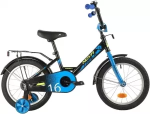 Детский велосипед Novatrack Forest 16 2021 161FOREST.BK21 (черный/синий) фото