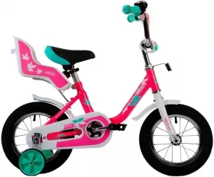 Детский велосипед Novatrack Maple 12 2021 124MAPLE.PN21 (розовый/белый) фото