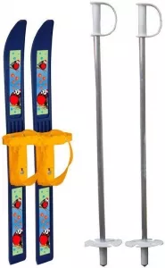 Лыжи детские Олимпик-спорт Снегири 66 см с палками (от 3-6 лет) фото