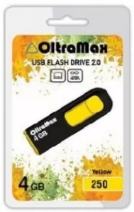 USB Flash Oltramax 250 4GB (желтый) (OM-4GB-250-Yellow) фото