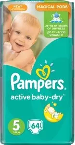 Подгузники Pampers Active Baby 5 Junior (11-18 кг) 64 шт фото
