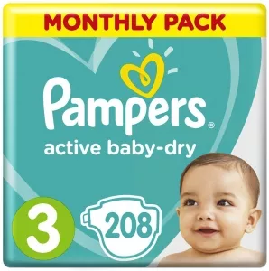 Подгузники Pampers Active Baby-Dry 3 Midi (6-10 кг) 208 шт фото