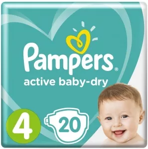 Подгузники Pampers Active Baby-Dry 4 Maxi (9-14 кг) 20 шт фото