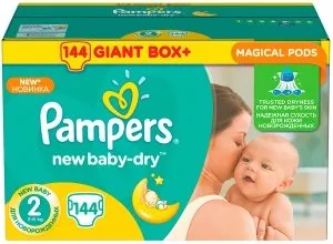 Подгузники Pampers New Baby-Dry 2 Mini (3-6 кг) 144 шт фото
