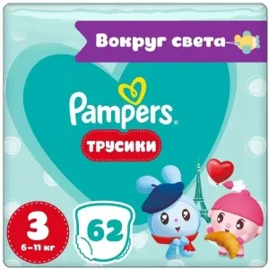 Трусики Pampers Pants 3 Малышарики (62шт) icon