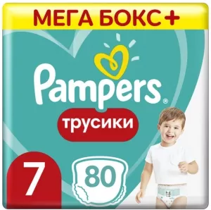 Трусики Pampers Pants 7 (17+ кг) 80 шт фото