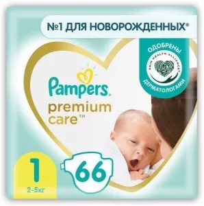 Подгузники Pampers Premium Care 1 Newborn (66 шт) фото