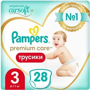 Трусики Pampers Premium Care Pants 3 Midi (28 шт) icon