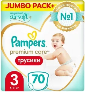 Трусики Pampers Premium Care Pants 3 Midi (70 шт) фото