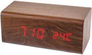 Электронные часы Perfeo Block PF-S718T Brown/Red фото