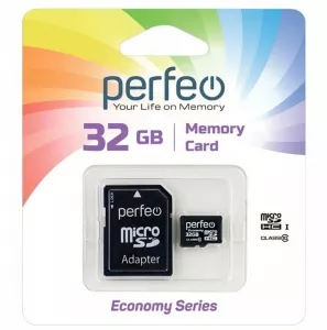 Карта памяти Perfeo microSDHC 32GB (PF32GMCSH10AES) фото