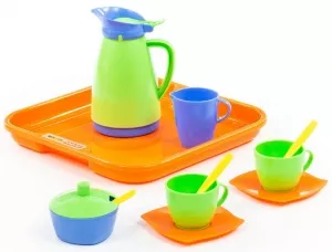 Игровой набор Полесье 40572 Набор детской посуды Алиса с подносом на 2 персоны фото
