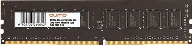 Оперативная память QUMO 8GB DDR4 PC4-19200 QUM4U-8G2400C16 фото
