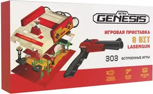 Игровая приставка Retro Genesis 8 Bit Lasergun (2 геймпада, пистолет Заппер, 303 игры) фото