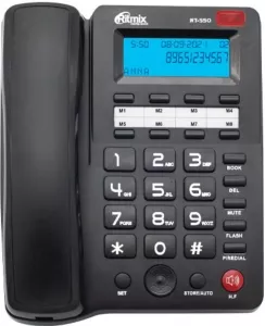 Проводной телефон Ritmix RT-550 (черный) фото