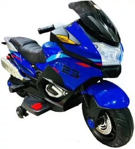 Детский электромотоцикл RiverToys H222HH (синий) фото
