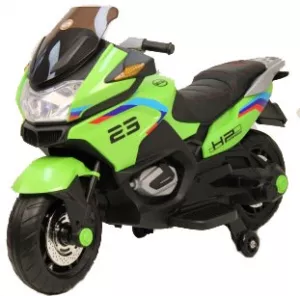 Детский электромотоцикл RiverToys H222HH (зеленый) фото