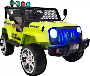 Детский электромобиль RiverToys Jeep T008TT (зеленый) фото