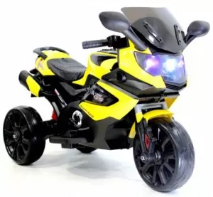 Детский электромотоцикл RiverToys K444KK (желтый) фото