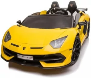 Детский электромобиль RiverToys Lamborghini Aventador SVJ A111MP (желтый) фото