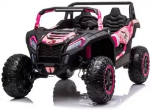 Детский электромобиль RiverToys M222MM (розовый камуфляж) фото