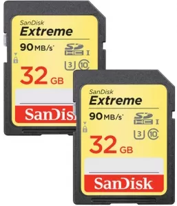 Карта памяти SanDisk Extreme SDHC 2x32GB (SDSDXVE-032G-GNCI2) фото