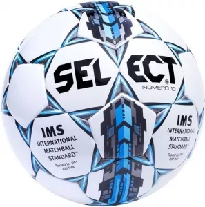 Мяч футбольный Select Numero 10 IMS 810508-102 №5 white/black/blue фото