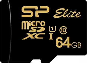 Карта памяти Silicon Power Elite Gold microSDXC 64GB (SP064GBSTXBU1V1G)  фото